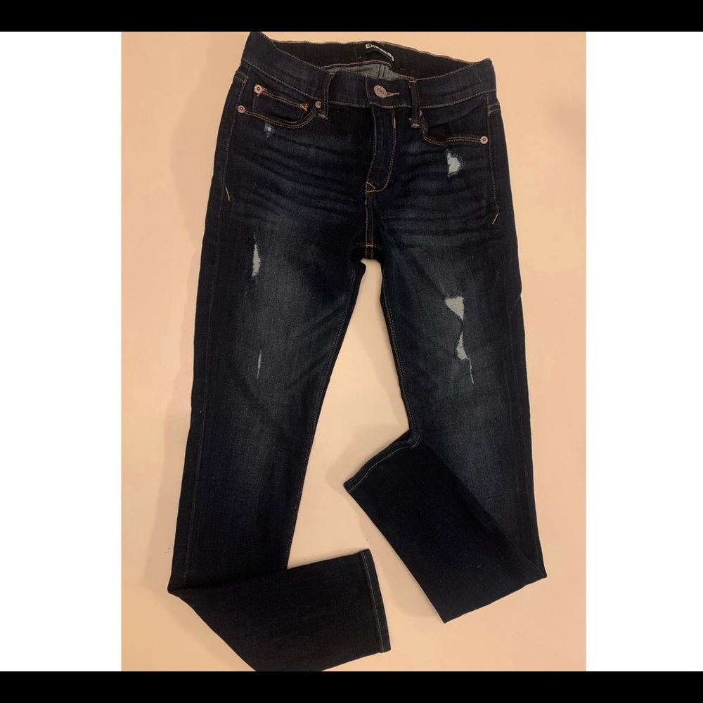 Express jeans; size 0P; dark blue